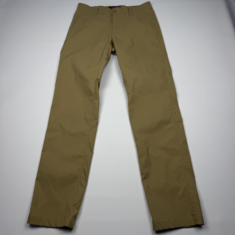 Bluffworks Pants Mens 30x34 Beige Ascender Chino Stretch Travel Casual Office